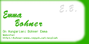 emma bohner business card